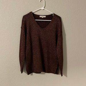 Loft sweater, size medium, burgundy and gold, great condition